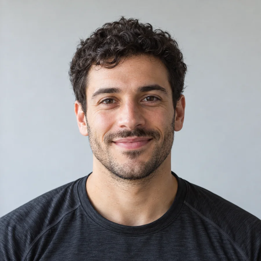 AI-generated portrait of fictional adult member Alex Rivera